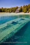 The shipwreck of the schooner Sweepstakes rests at the bottom of the Big Tub Harbour in the Fathom Five National Marine Park in Lake Huron, Ontario, Canada.