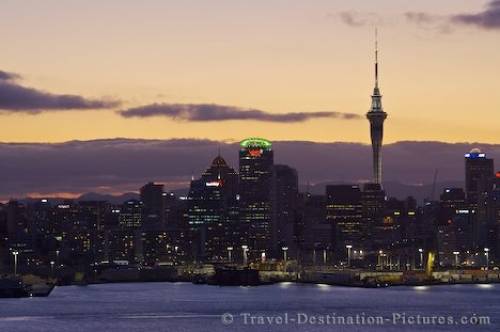 Picture Auckland City Dusk New Zealand
