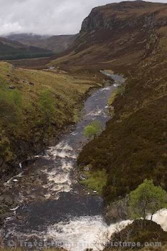 Scottish Highlands Waterfall Landscape Picture