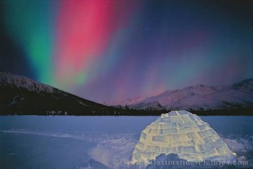 Northern Lights Igloo Brooks Range Alaska